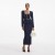 Women Navy Knit Peplum Midi Dress | Self Portrait Knitwear