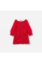  Vestido infantil de renda com laço vermelho | Autorretrato