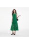 Vestido midi sem mangas de renda verde feminino | Vestidos Self Portrait