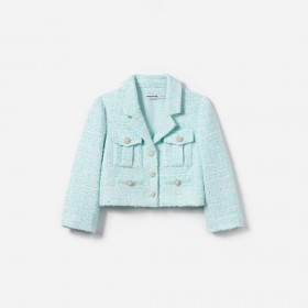 Casaco Boucle Azul Infantil | Auto-retrato