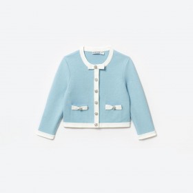  Cardigan Infantil Azul de Tricô | Autorretrato