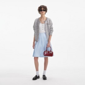  Cardigan feminino cinza mesclado | Tops Self Portrait