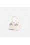  Borsa tote mini in pelle color crema da donna | Self Portrait Handbags