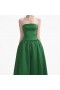  Abito lungo da donna in raso verde a fascia | Self Portrait Dresses