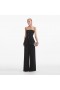  Svart bandeau-crêpe-jumpsuit for kvinner | Selvportrett-jumpsuits