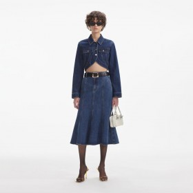 Dame Cropped Denimjakke | Selvportrett Denim