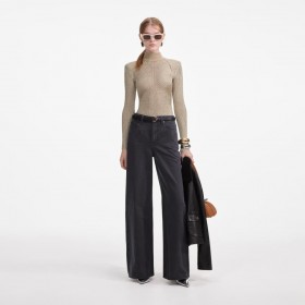  Dámske sivé džínsy s mašľou | Autoportrét Denim