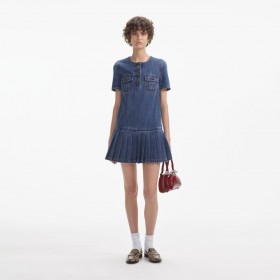  Dámske skladané džínsové minišaty | Denim s autoportrétom