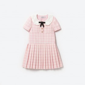  Çocuklar İçin Pembe Kareli Mini Elbise | Otoportre