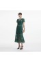  Vestido midi de encaje verde con lazo de diamantes para mujer | Vestidos Self Portrait