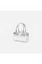  Minibolso tote de piel plateada metalizada para mujer | Bolsos Self Portrait