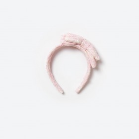  Diadema rosa de bouclé para niños | Autorretrato