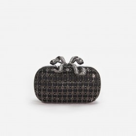  Bolso de mano negro con cristales para mujer | Self Portrait Handbags