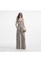Beige satijnen jumpsuit voor dames | Zelfportret jumpsuits