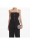  Zwarte bandeau-crêpe jumpsuit voor dames | Zelfportret-jumpsuits