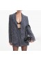  Dames Blauwe Bouclé Blazer | Zelfportret Co-Ords