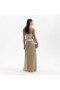 Dames gouden metallic maxi-jurk | Zelfportretjurken