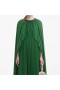  Groene chiffon cape maxi-jurk voor dames | Zelfportretjurken
