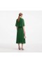  Groene chiffon cape midi-jurk voor dames | Zelfportretjurken