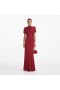  Vrouwen Rode Strass Mesh Maxi-jurk | Zelfportretjurken