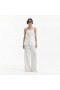  Witte bandeau-crêpe jumpsuit voor dames | Zelfportret-jumpsuits