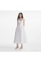  Vrouwen Witte Taffeta Diamante Midi-jurk Wit | Zelfportretjurken