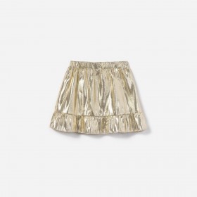  Kinderen gouden metallic rok met ruches | Zelfportret