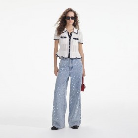  Dames crèmekleurige haaktop | Zelfportret breiwerk