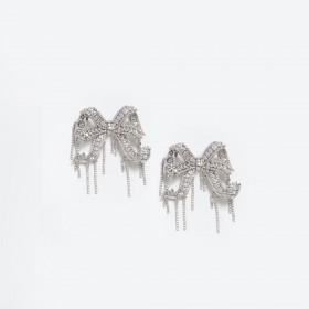  Oorbellen met kristallen en strik voor dames | Zelfportret sieraden