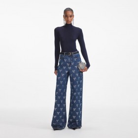  Dames jeans met strass-strik | Zelfportret denim