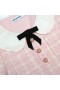  Robe courte rose à carreaux bouclés pour enfant | Self Portrait