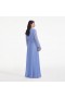  Robe longue bleue en mousseline de soie pour femme | Robes Self Portrait