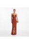  Robe longue en dentelle marron pour femme | Robes Self Portrait
