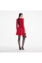 Robe courte en maille pointelle rouge pour femme | Robes Self Portrait