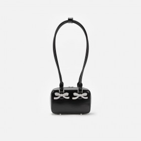  Sac bandoulière en cuir noir pour femme | Sacs à main Self Portrait