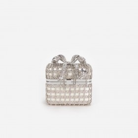  Trousse de toilette en cristal champagne pour femme | Sacs à main Self Portrait