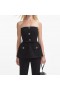  Schwarzer Stretch-Crêpe-Jumpsuit für Damen | Self Portrait Jumpsuits