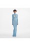 Blaues Maxikleid Aus Strick Mit Cut-outs Blau – Self Portrait Damen