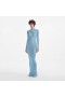 Blaues Maxikleid Aus Strick Mit Cut-outs Blau – Self Portrait Damen