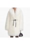  Cremefarbener Shearling-Mantel Cremefarben – Self Portrait Outerwear für Damen