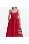  Rotes Taft-Midikleid Mit Strassbesatz Rot – Self Portrait Damen