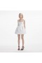  Weißes Taft-Minikleid mit Strasssteinen | Self Portrait Kleider