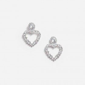  Frauen Kristall Herz Ohrringe | Selbstporträt Schmuck