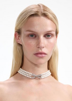 Damen Perlenschleifen-Choker | Self Portrait Schmuck