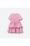  Παιδικό μίνι φόρεμα με ροζ τζιν και τελείωμα από χτένι | Αυτοπροσωπογραφία